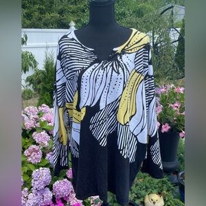 Alfred Dunner Women's Contemporary Beaded Floral Long Sleeve Sweater Size 3X